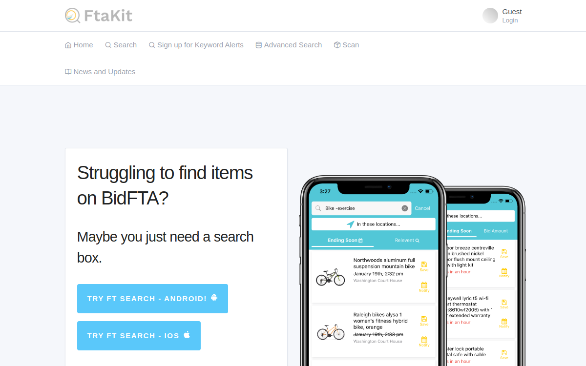 FtaKit — advanced search for BidFTA auctions